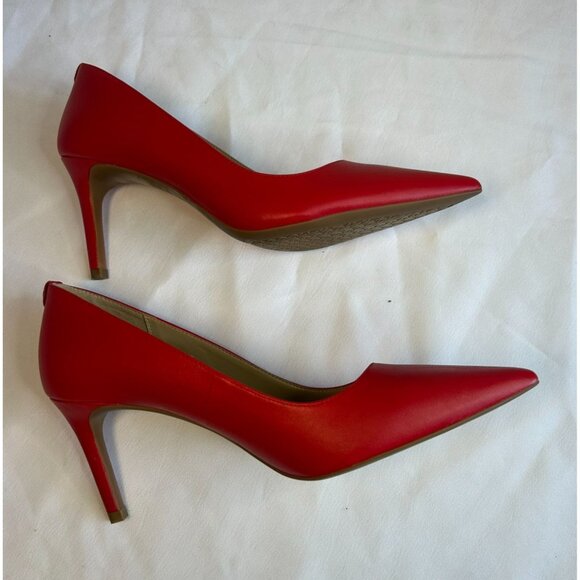Michael Michael Kors Alina Flex Leather Pump Red Size 8.5 M Party Formal - Picture 7 of 13